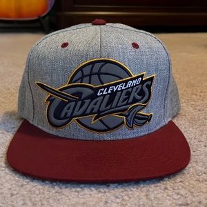 Used Mitchell & Ness NBA Cleveland Cavaliers Adjustable Flat Brim Hat
